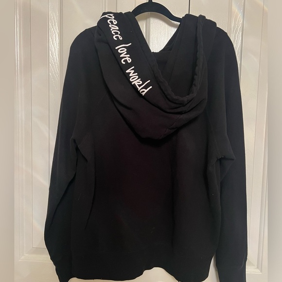 Peace Love World Off-the-Shoulder Sweater - Picture 3 of 3